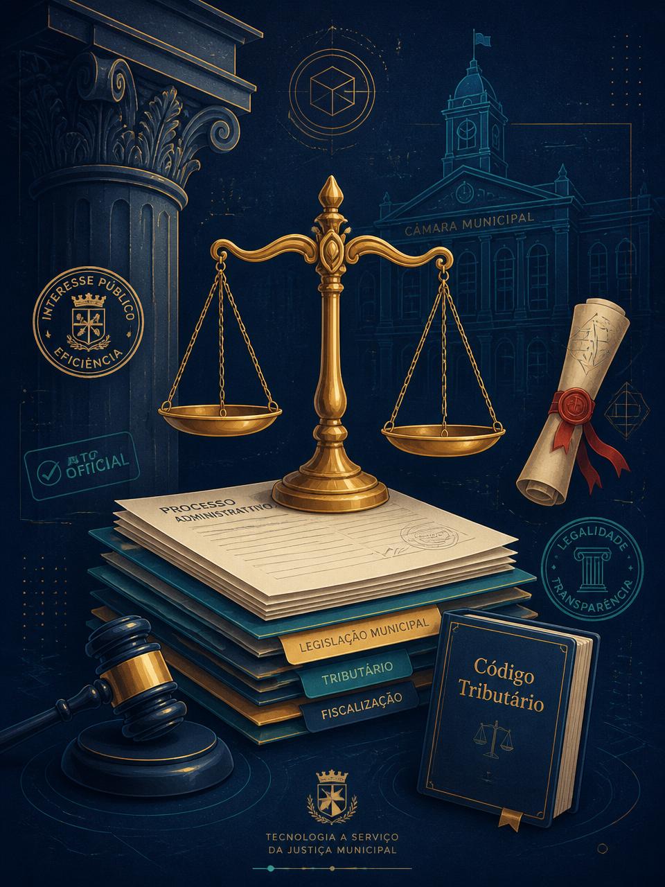 Ilustração de justiça municipal